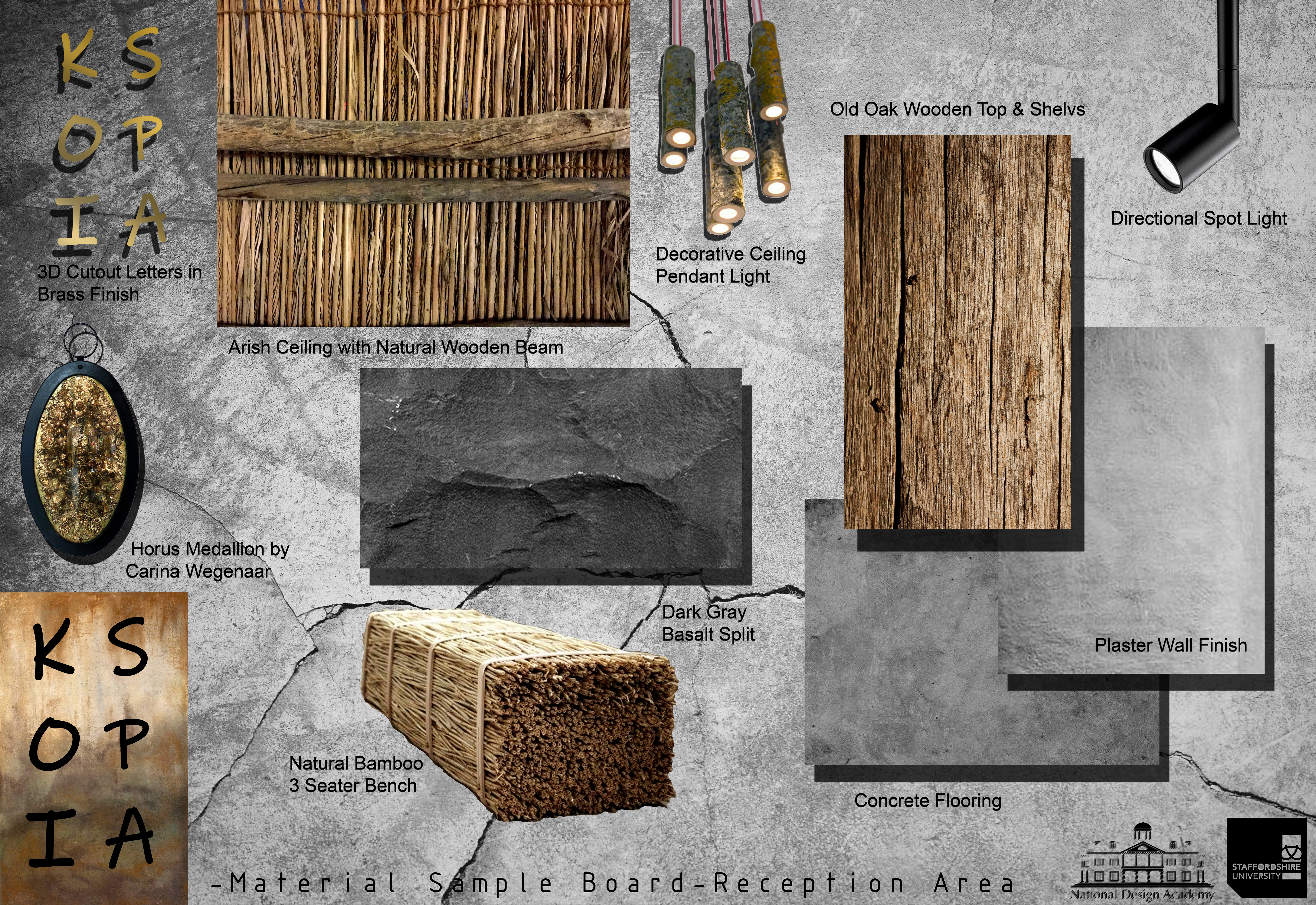 Material Sample Board - Reception