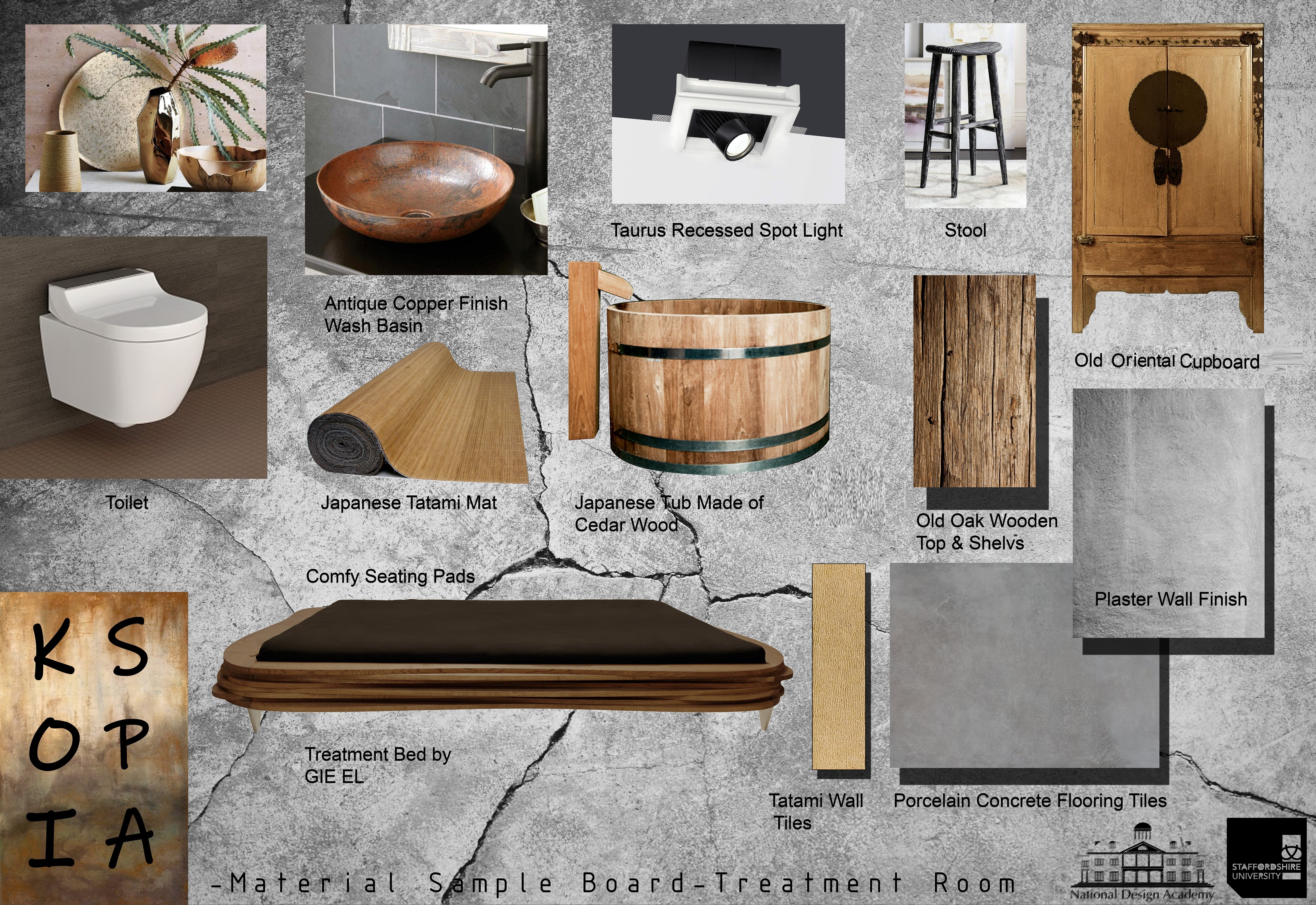Material Sample Board - Treatment Room
